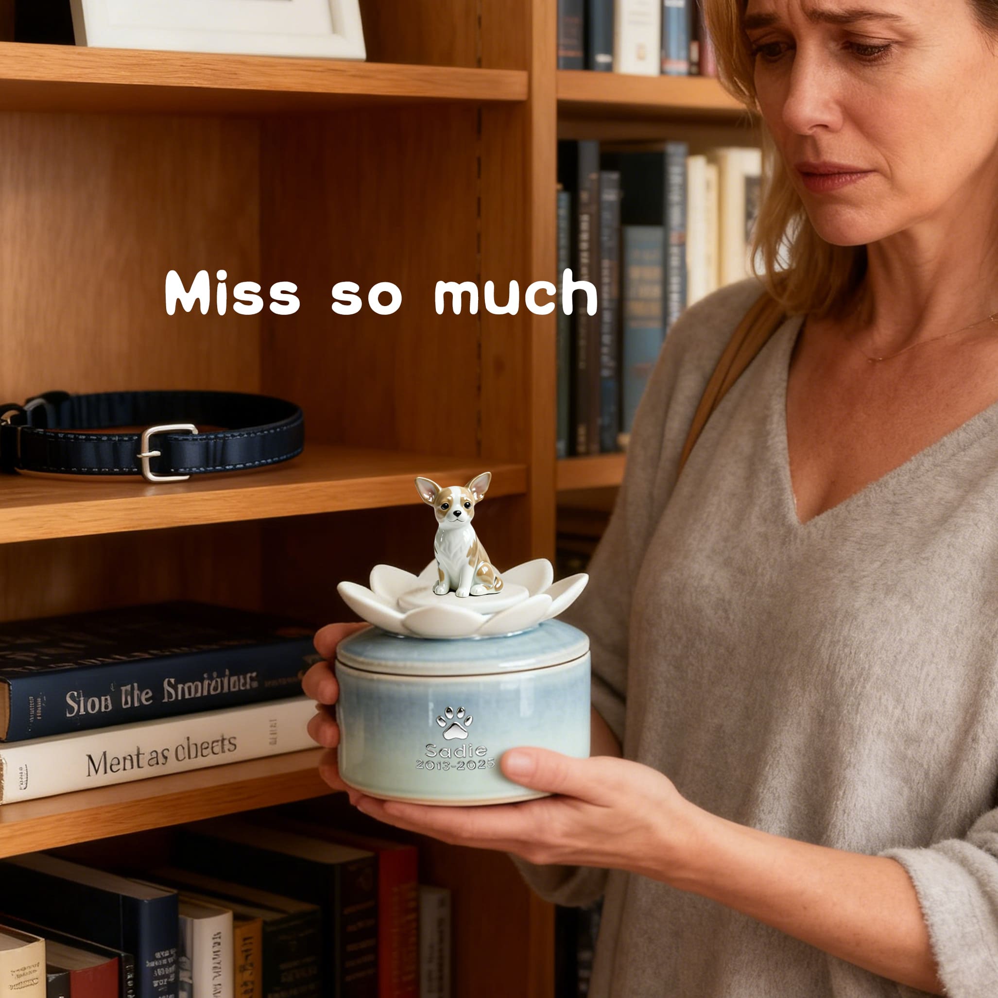 Handcrafted Ceramic Dog Urn #LO101