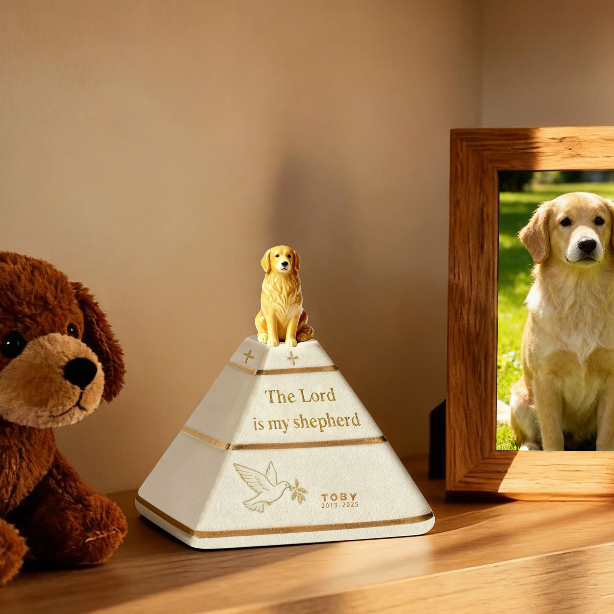 Personalized Pyramid Ceramic Pet Urn #P103
