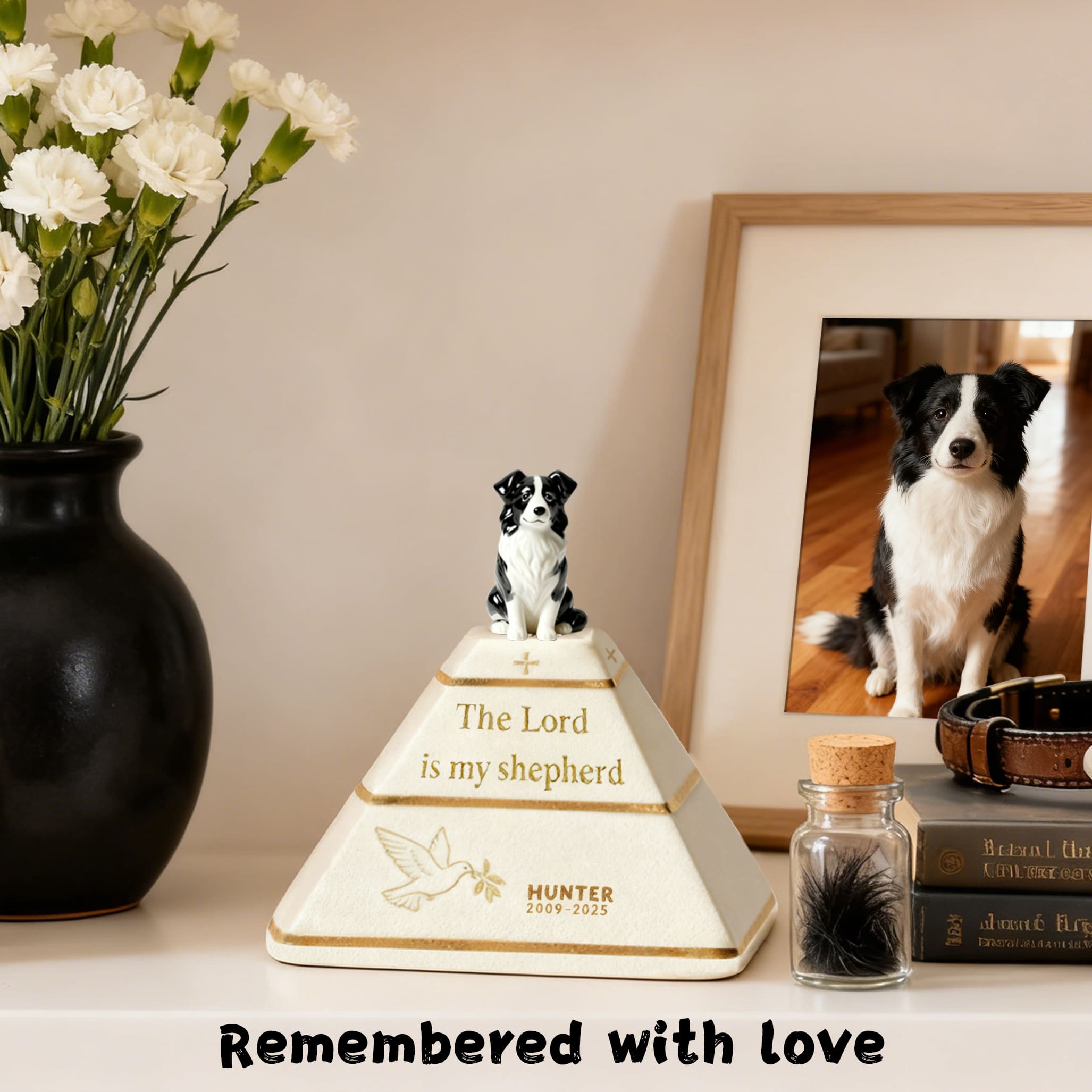 Personalized Pyramid Ceramic Pet Urn #P103
