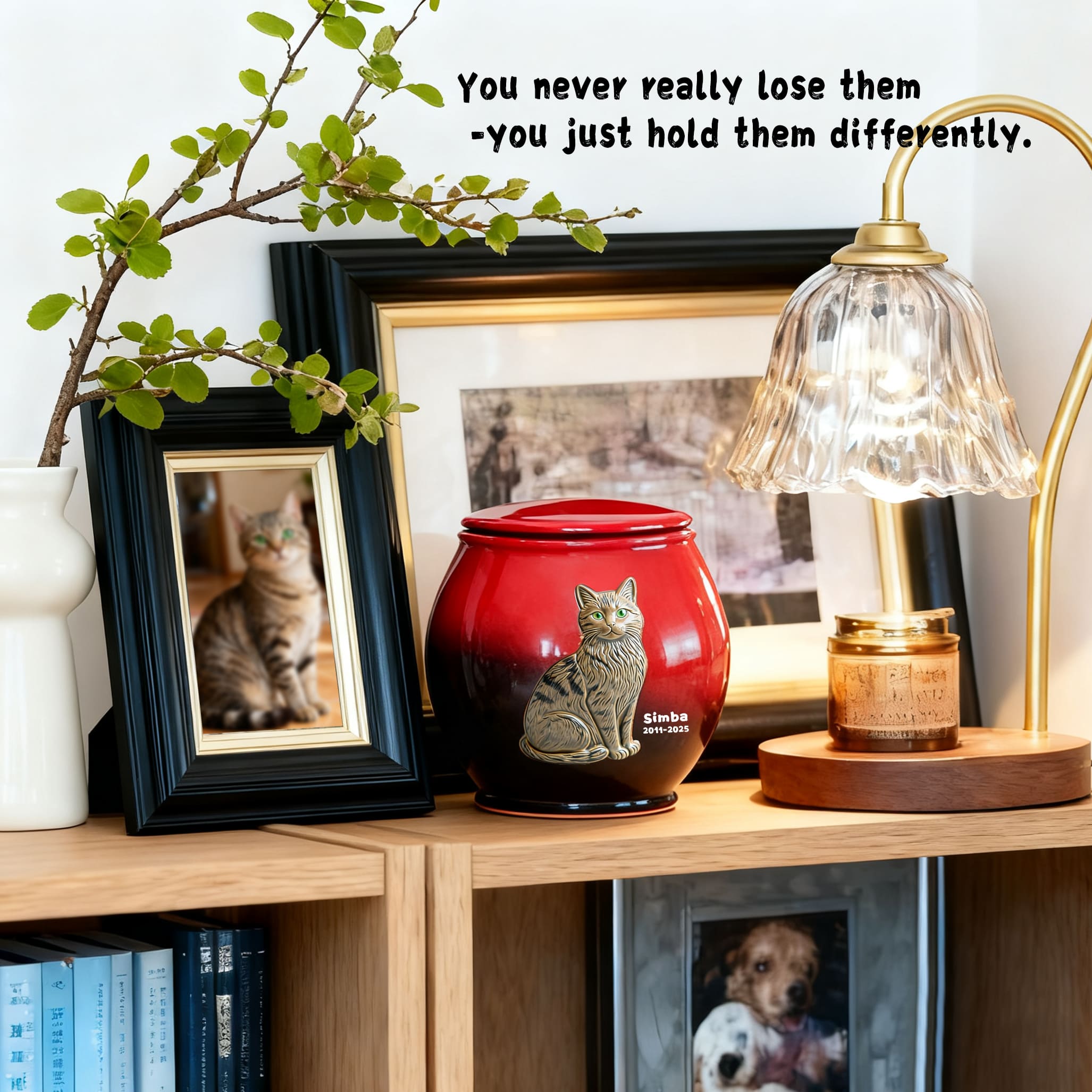 Small Cat-Shaped Ceramic Urn, 55lbs Pet Urns for Cat Ashes,Cat Urns for Ashes Animal Urns for Ashe Pet Cremation Urn