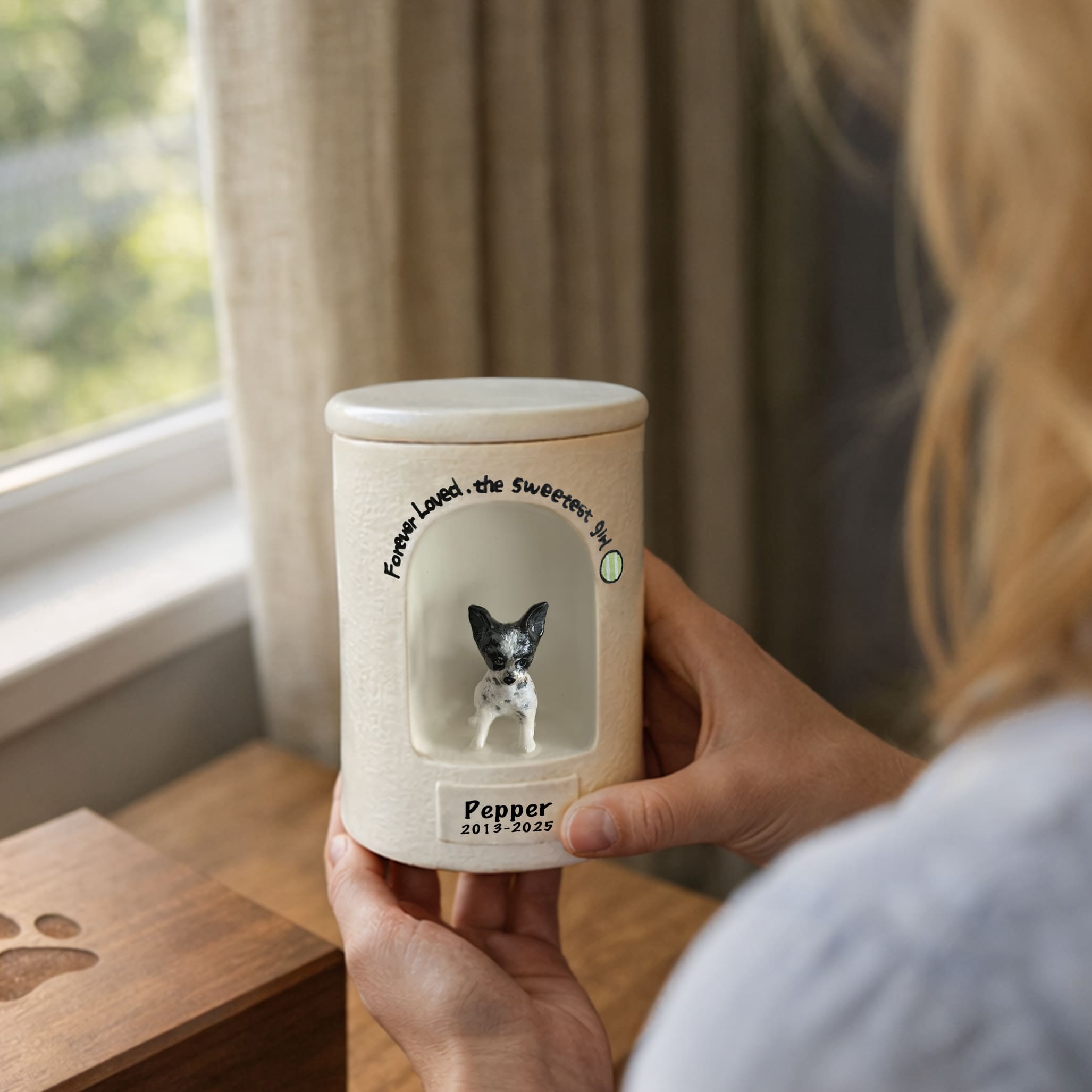 Minimalist Cylinder Pet Urn for Ashes #CY902