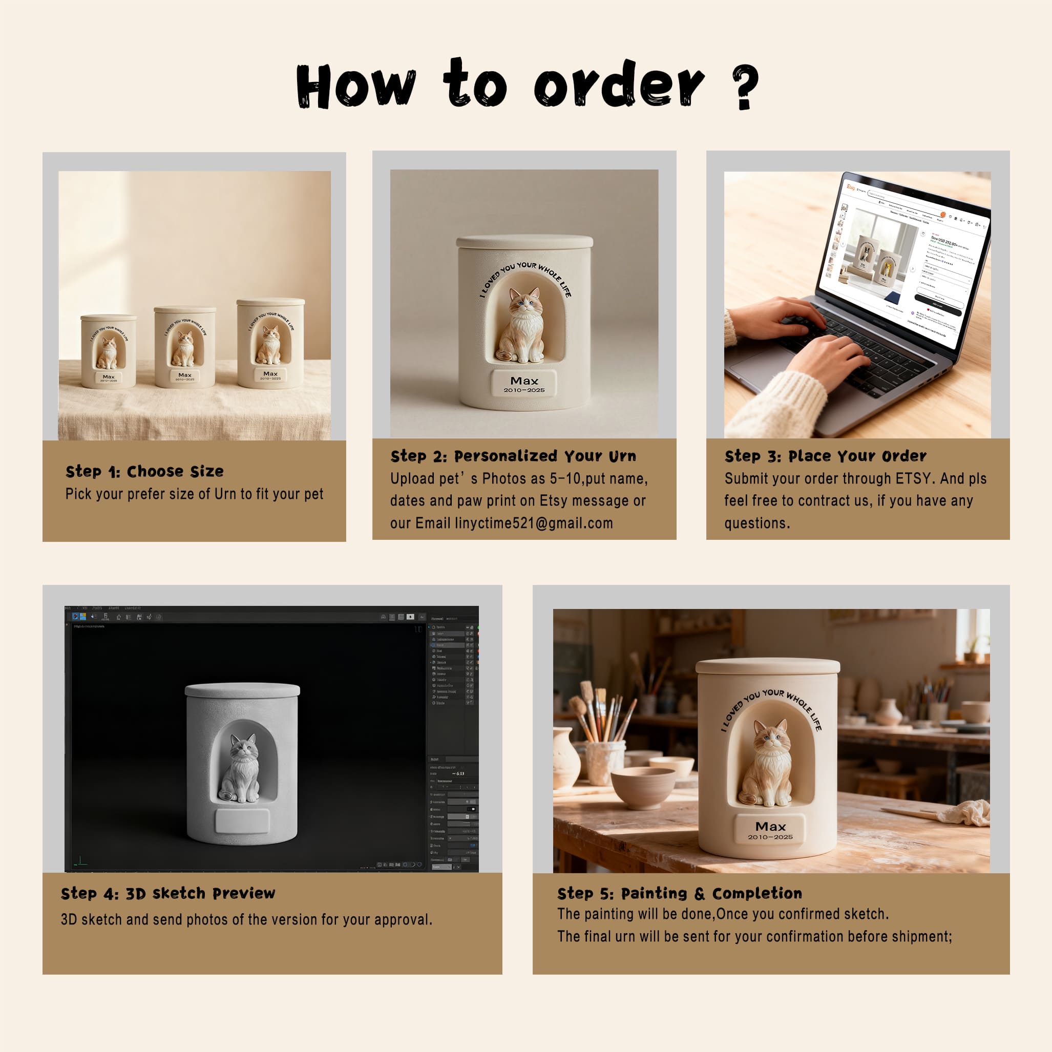 Personalized Dog Urn #BC404