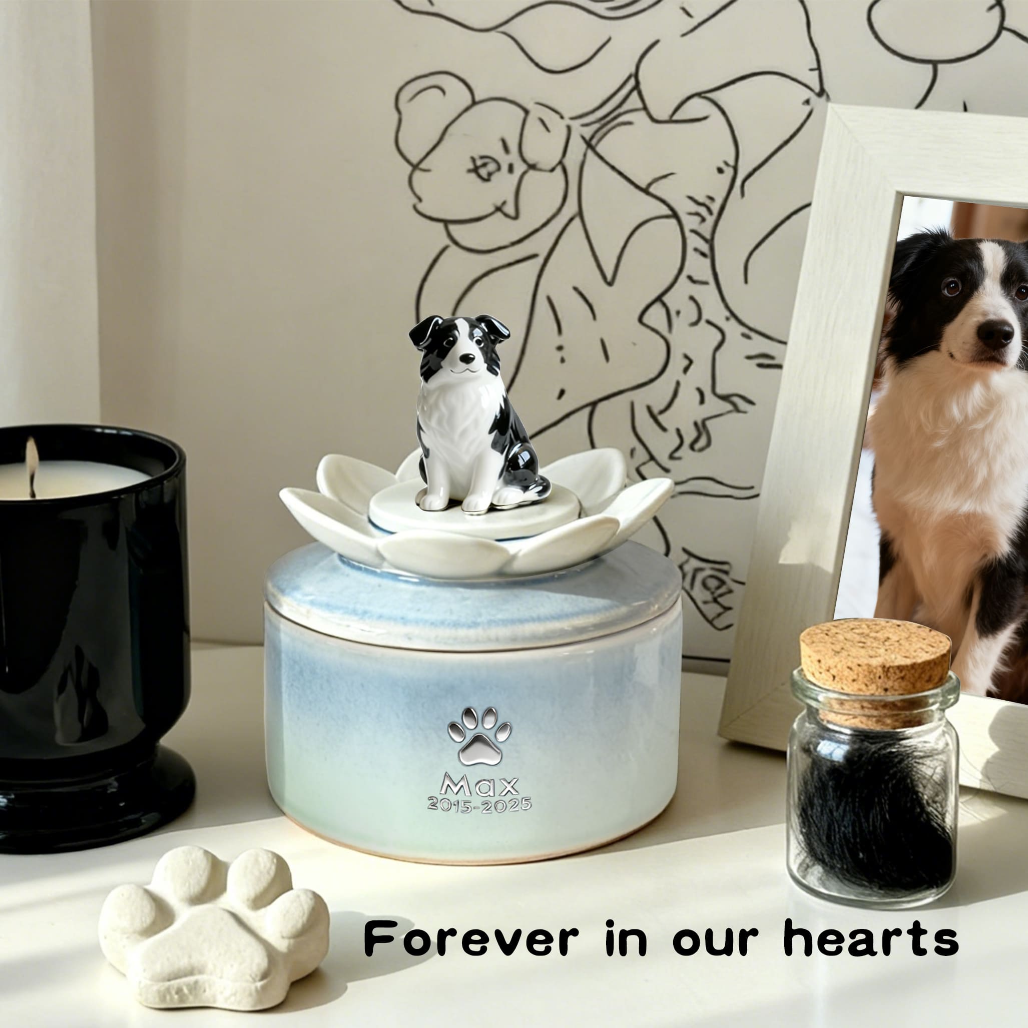 Handcrafted Ceramic Dog Urn #LO101