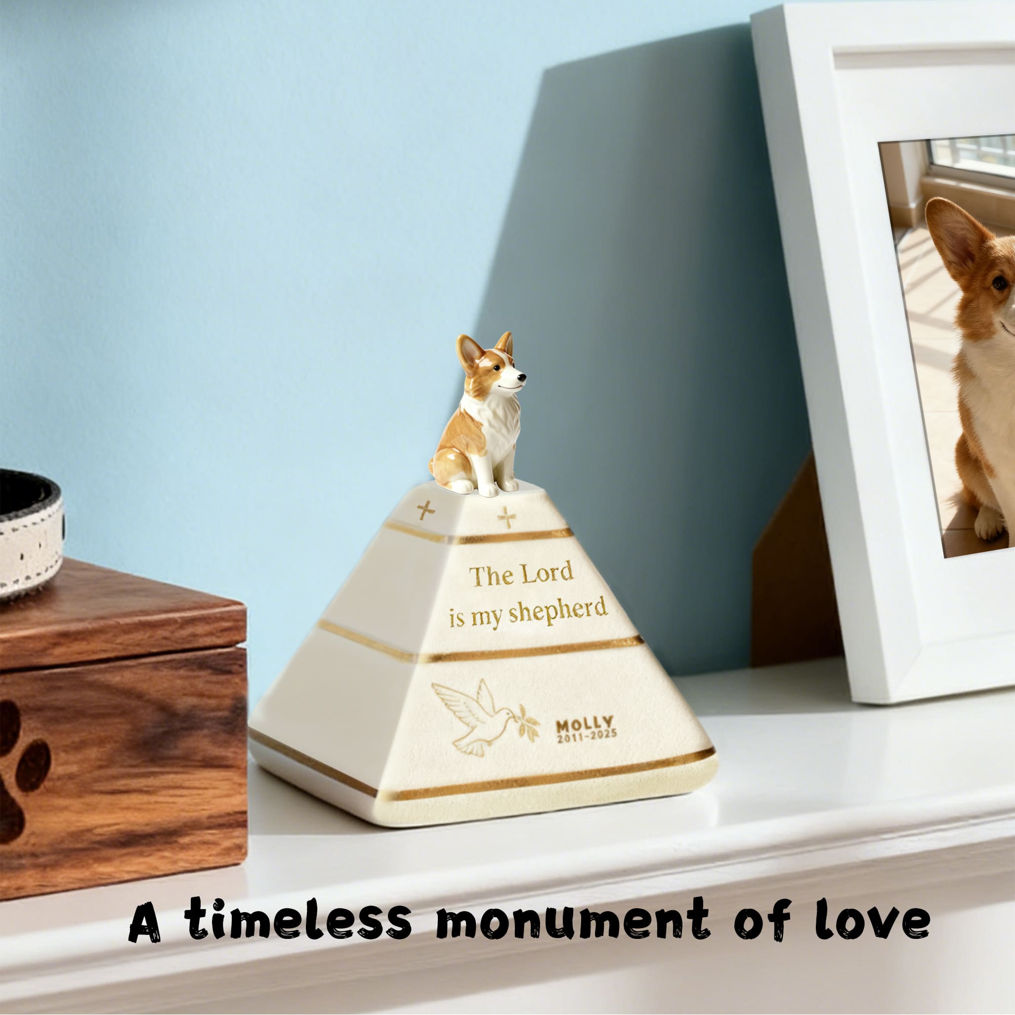 Personalized Pyramid Ceramic Pet Urn #P103