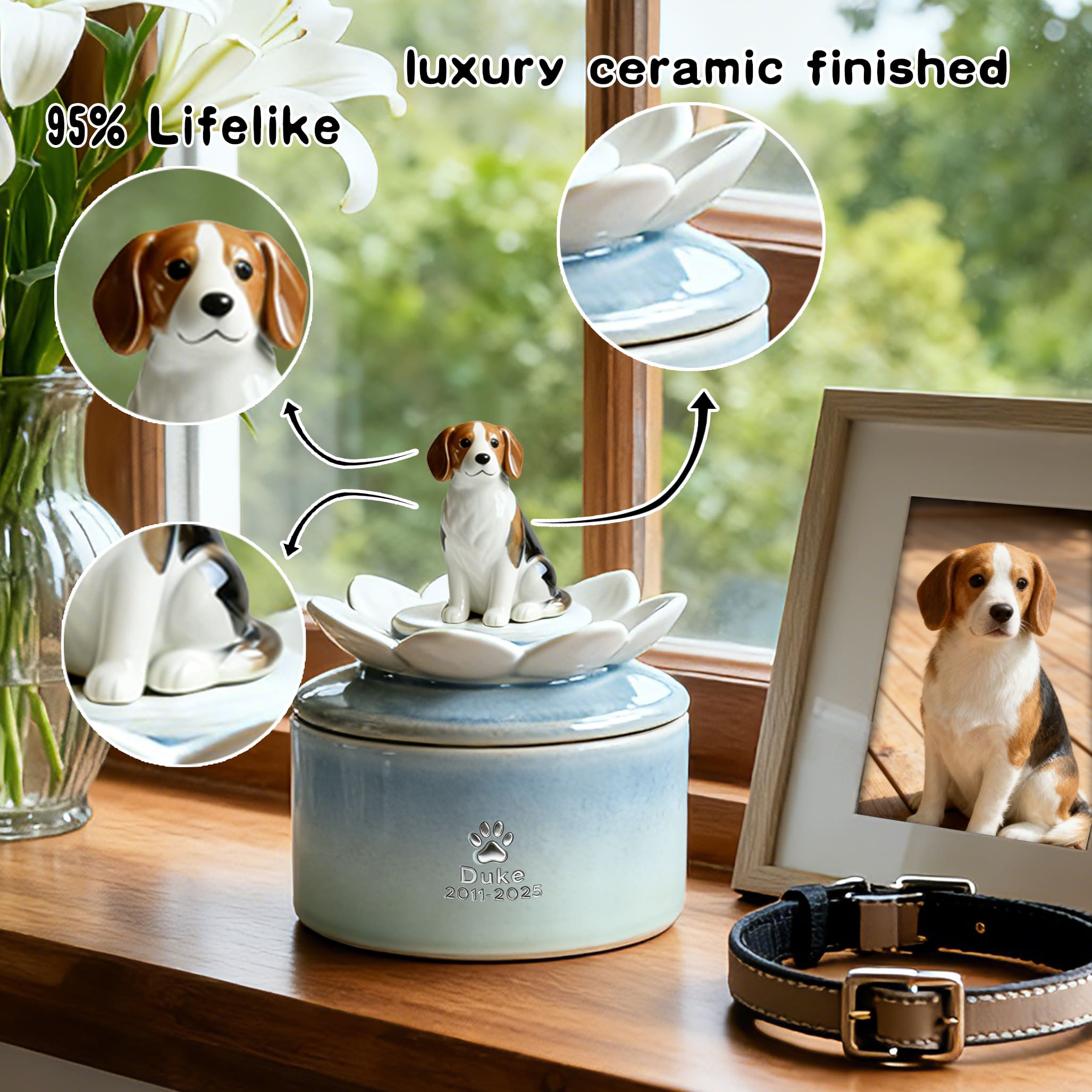 Personalized Dog Urn for Ashes #LO102