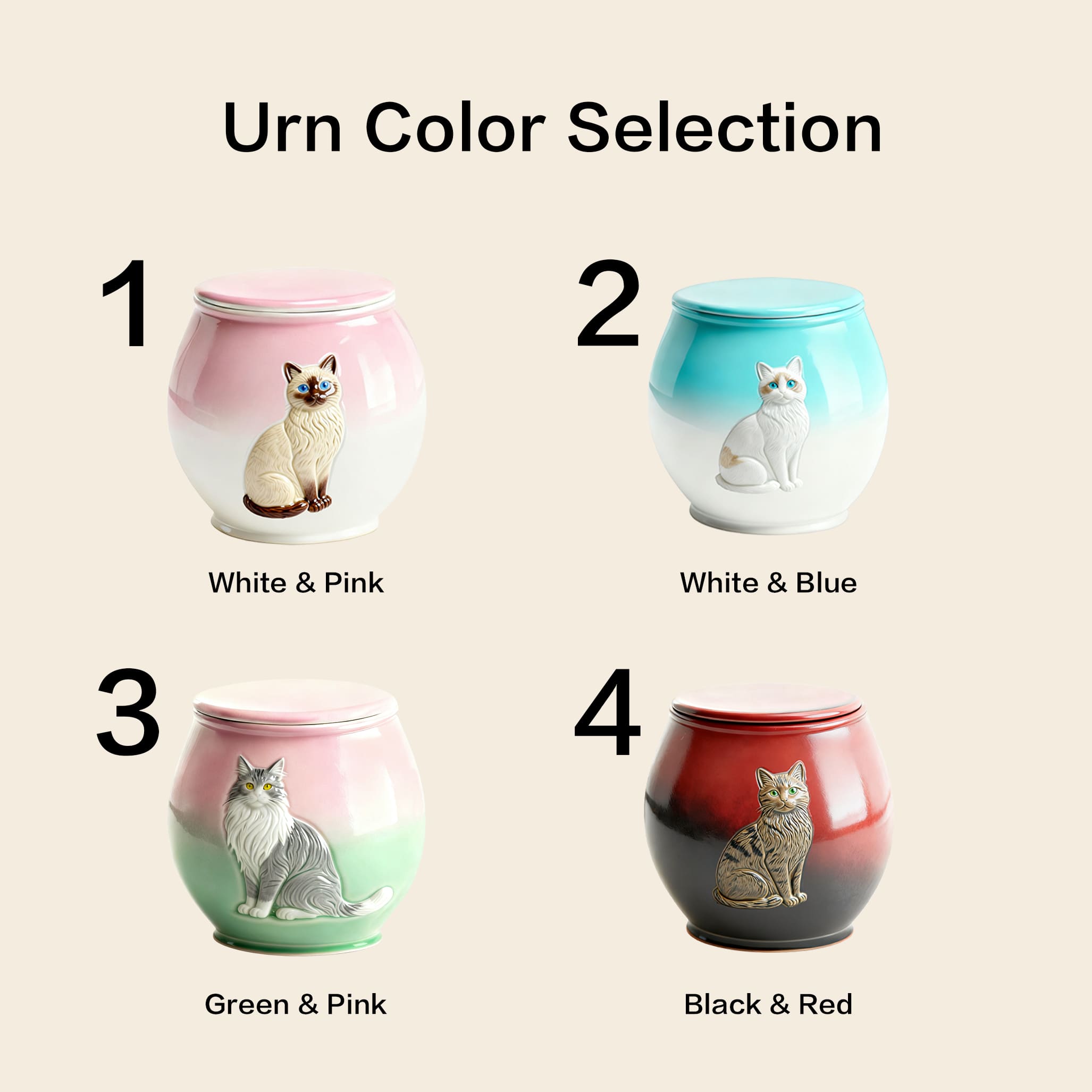 Small Cat-Shaped Ceramic Urn, 55lbs Pet Urns for Cat Ashes,Cat Urns for Ashes Animal Urns for Ashe Pet Cremation Urn