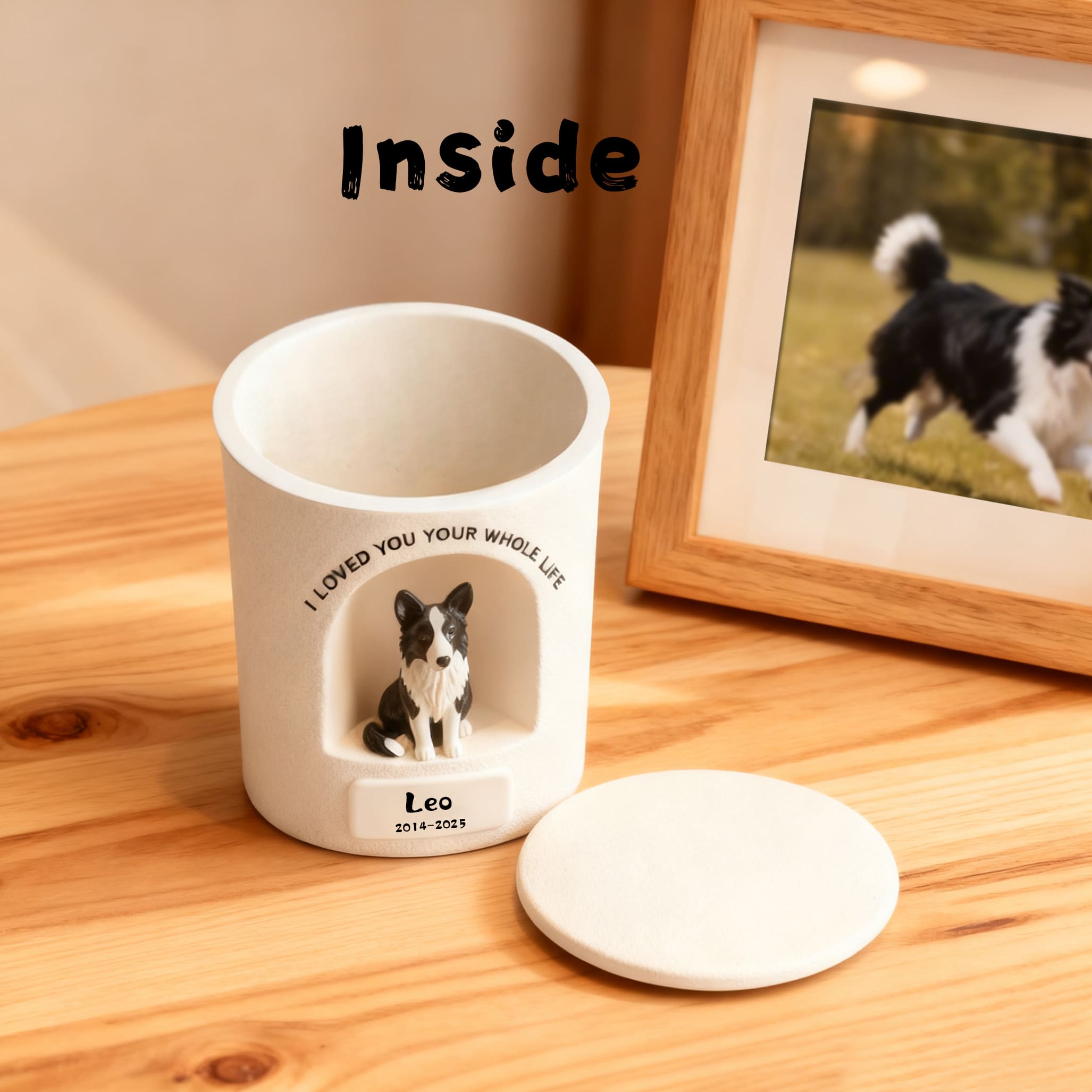 Personalized Dog Urn – Once-in-a-Lifetime Luxury Ceramic Dog & Cat Ashes Urn, Fine Art Hand-Painted Memorial Gift