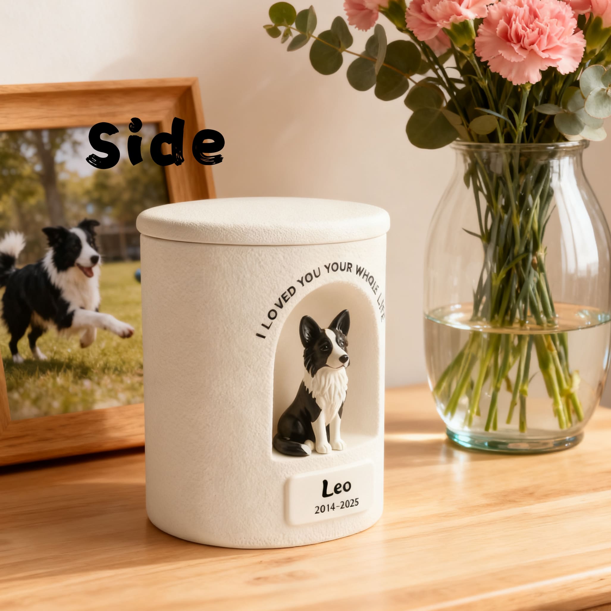Personalized Dog Urn – Once-in-a-Lifetime Luxury Ceramic Dog & Cat Ashes Urn, Fine Art Hand-Painted Memorial Gift