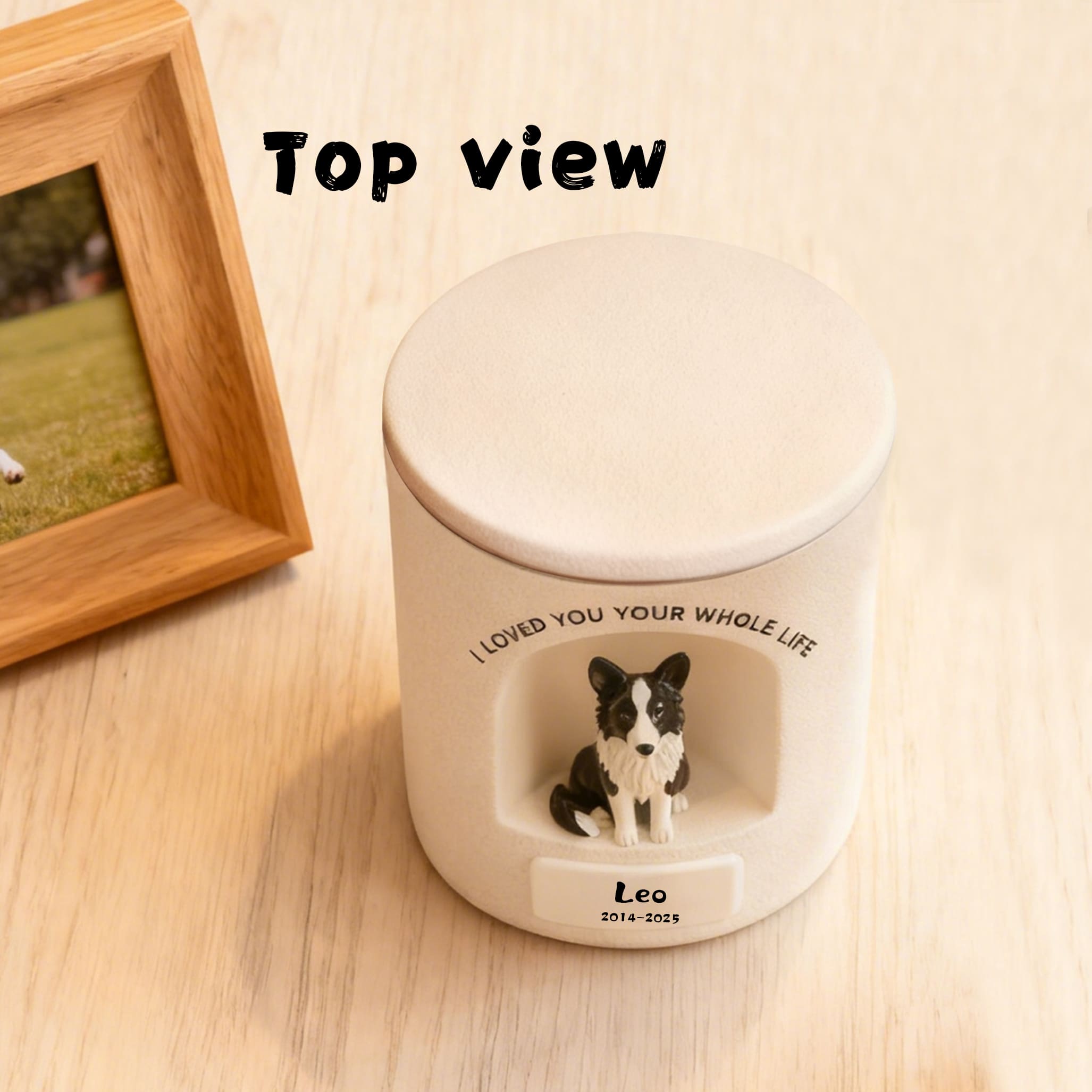 Personalized Dog Urn – Once-in-a-Lifetime Luxury Ceramic Dog & Cat Ashes Urn, Fine Art Hand-Painted Memorial Gift