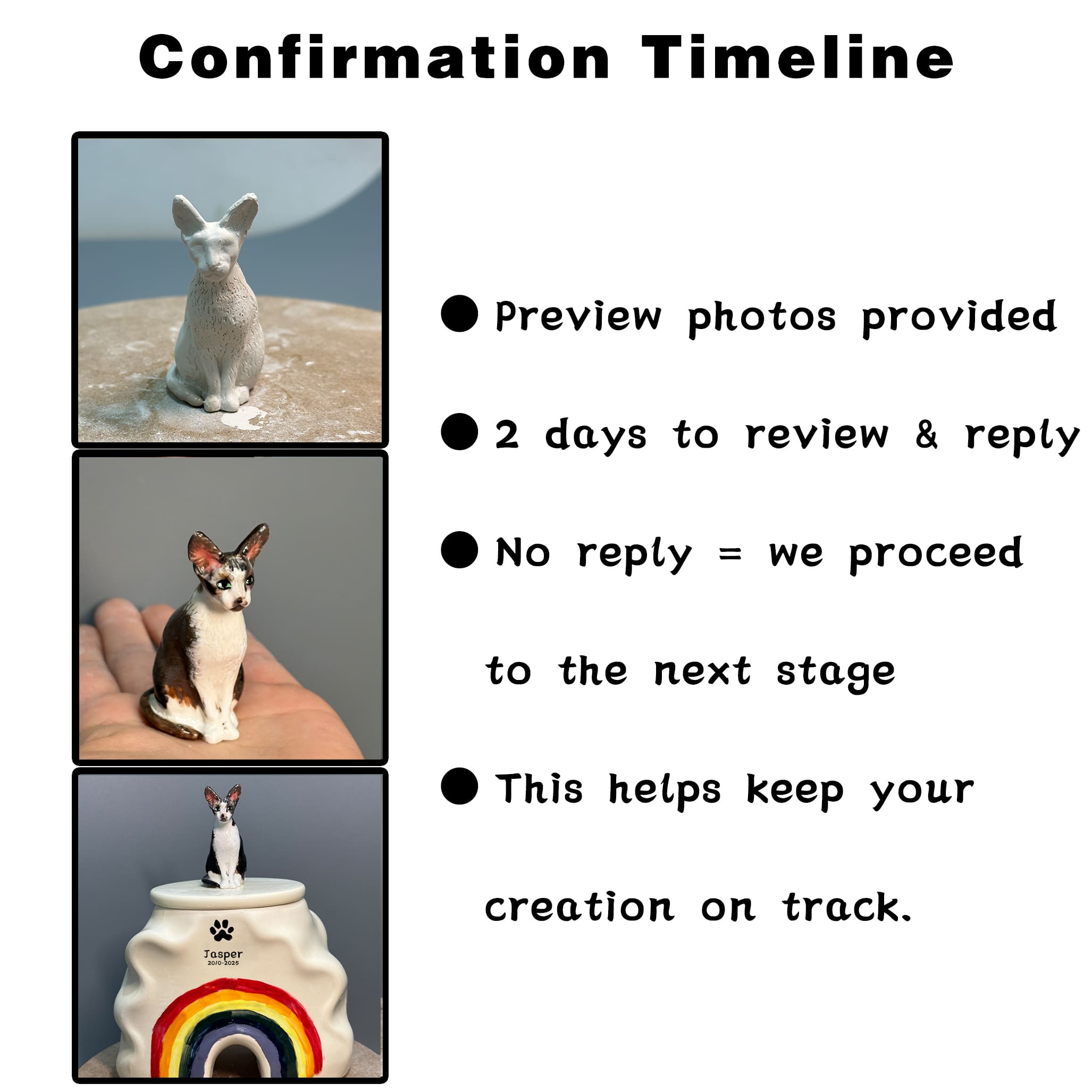 Personalized Cat Urn for Ashes #RB307