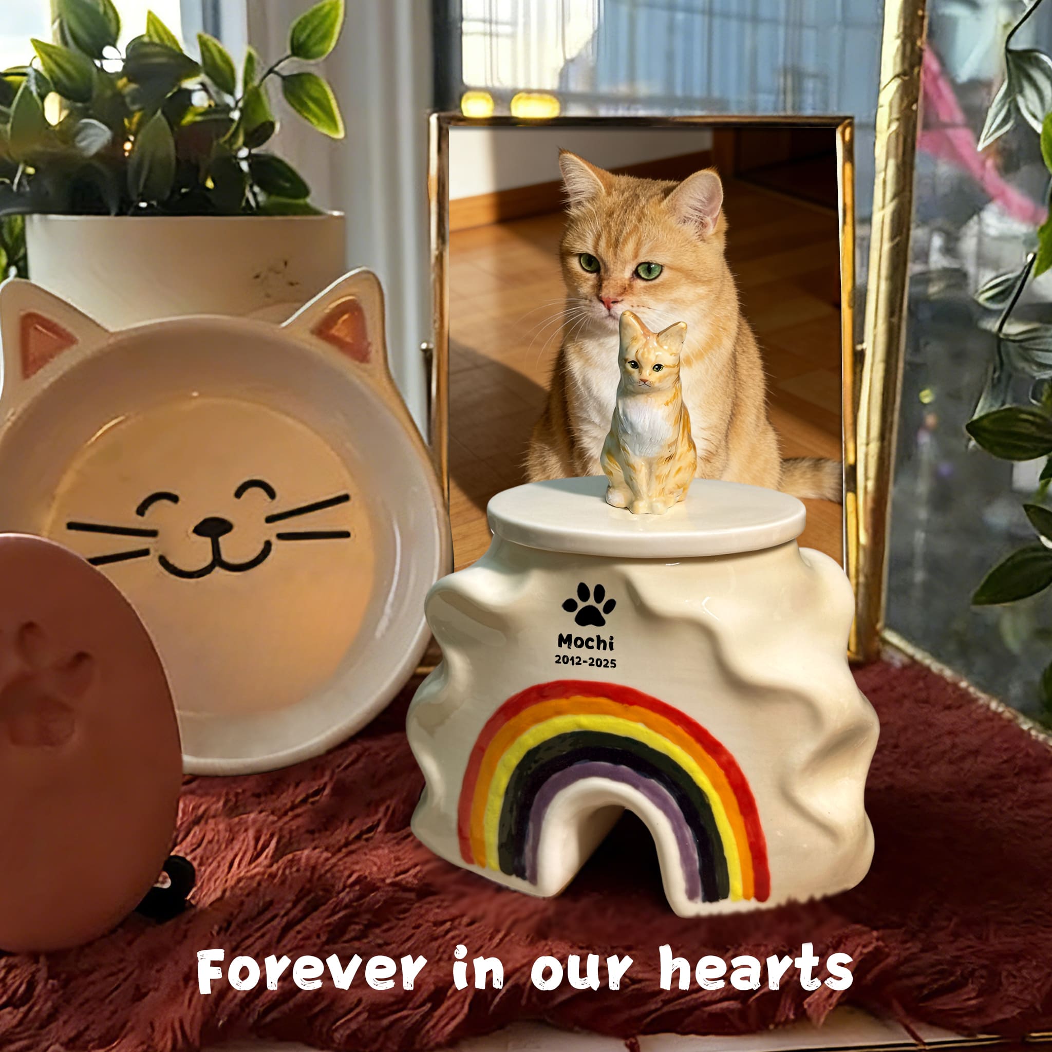 Personalized Cat Urn for Ashes #RB307