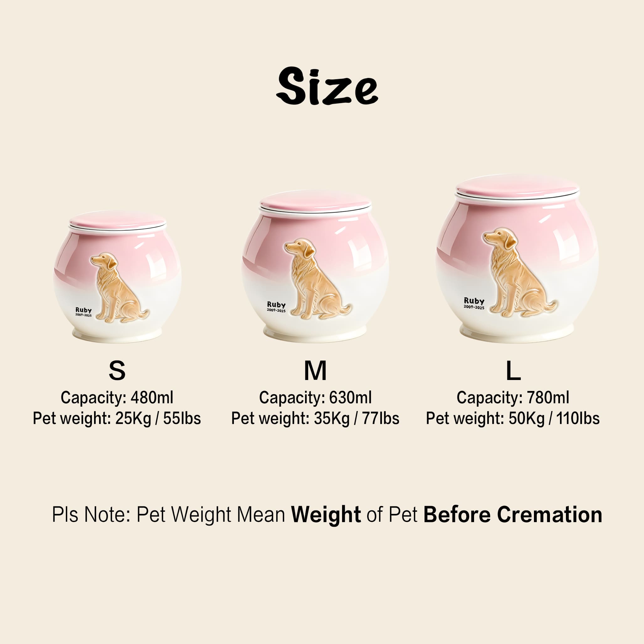 Custom Dog Urn with Engraved Name & Portrait | Gradient Ceramic Memorial for Cats & Dogs