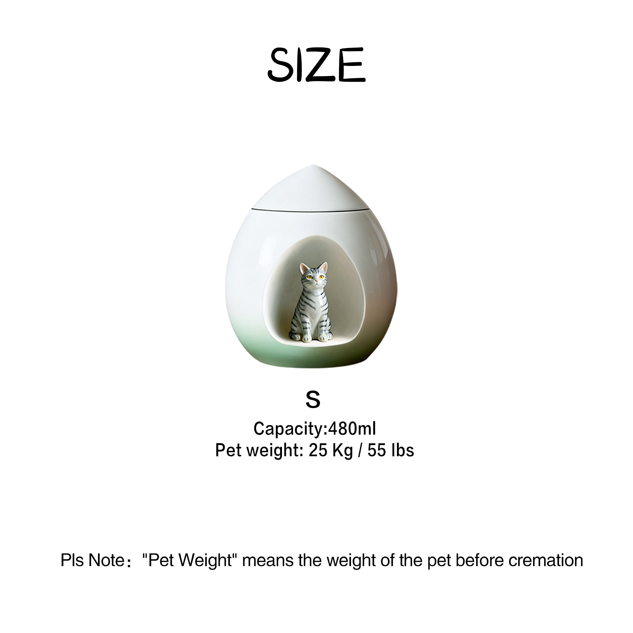 Personalized Cat Urn for Ashes – Custom Handmade Urn with Pet Portrait, Name & Dates | A Loving Memorial Keepsake