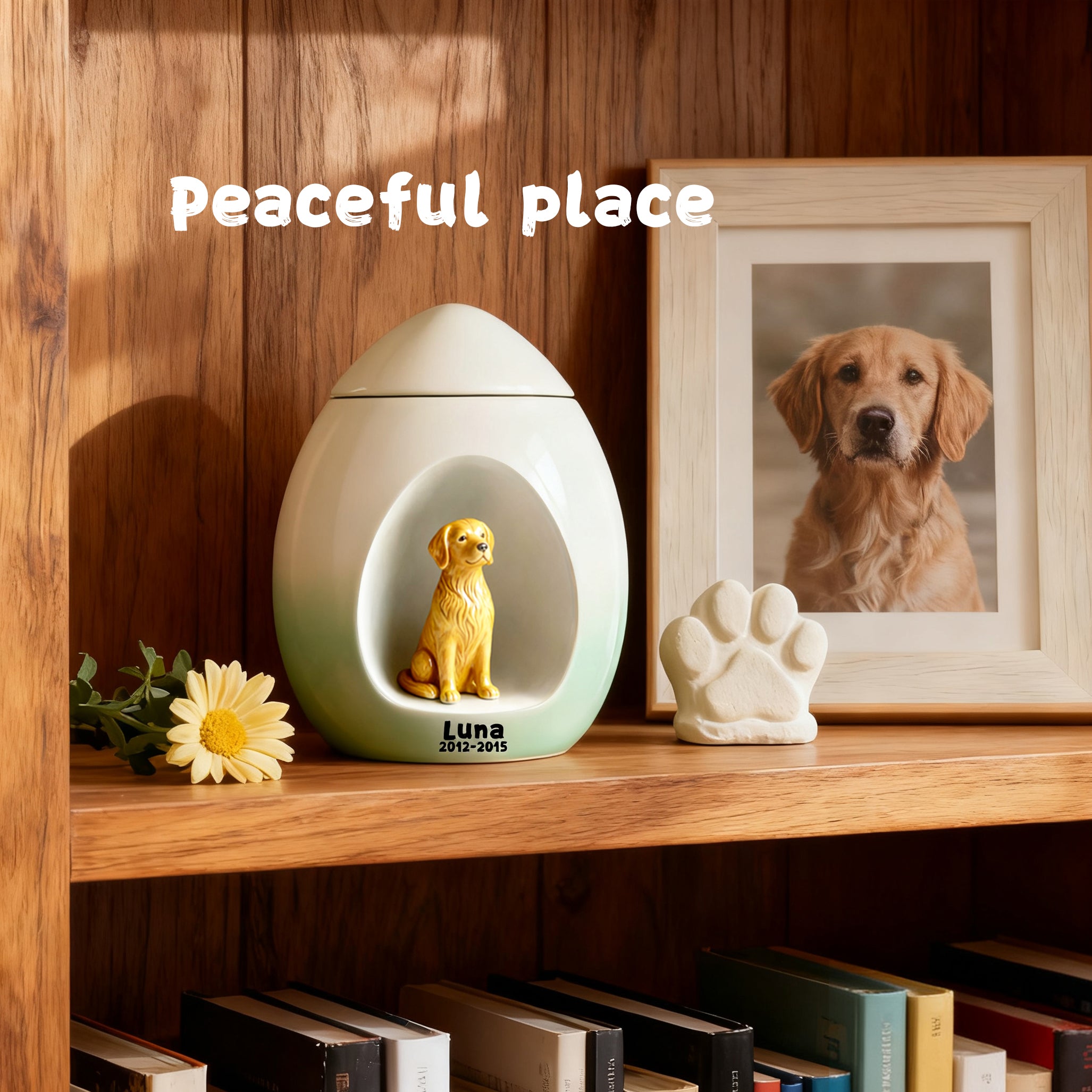 Personalized Ceramic Dog Urn for Ashes