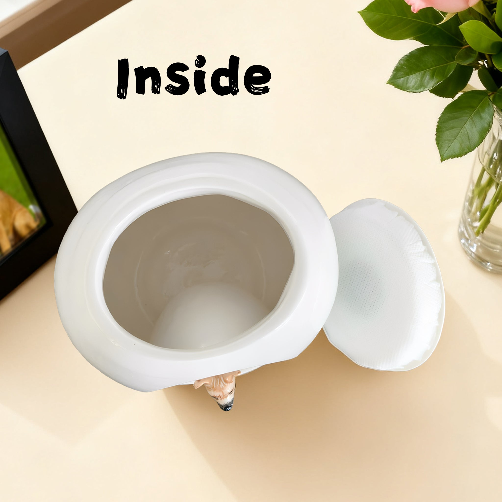 Personalized Ceramic Dog Urn for Ashes