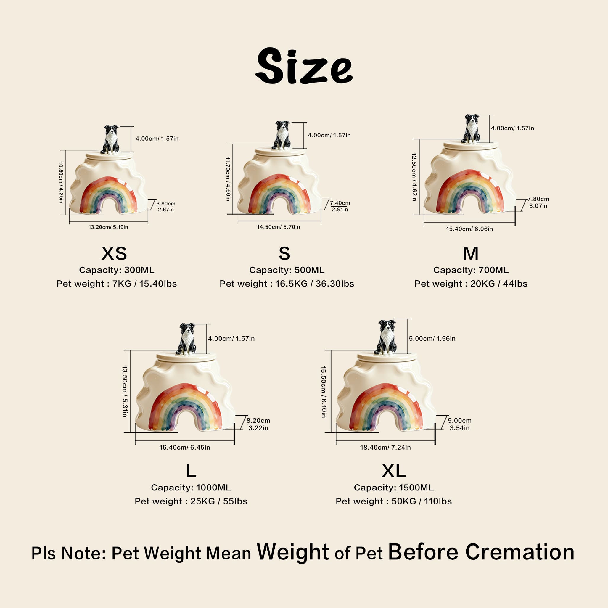 Custom Dog Urn for Ashes #RB310