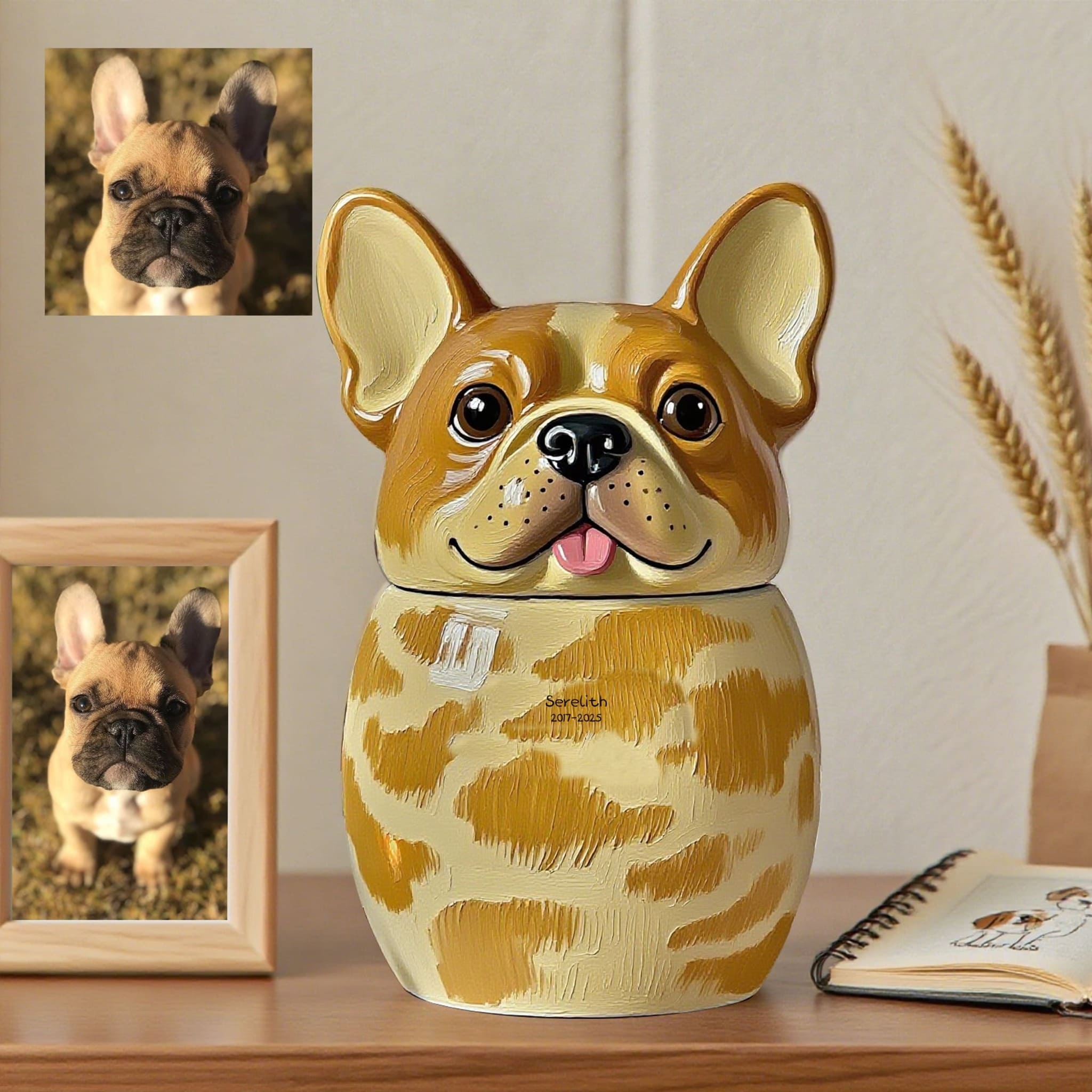 Custom Ceramic Dog Urns - Personalized Pet Portrait Keepsakes, Capturing Your Pet’s Spirit, Always By Your Side
