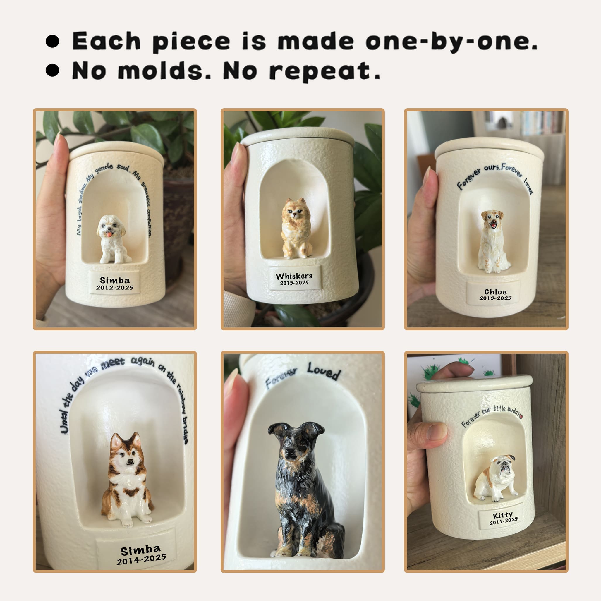 Minimalist Cylinder Pet Urn for Ashes #CY902