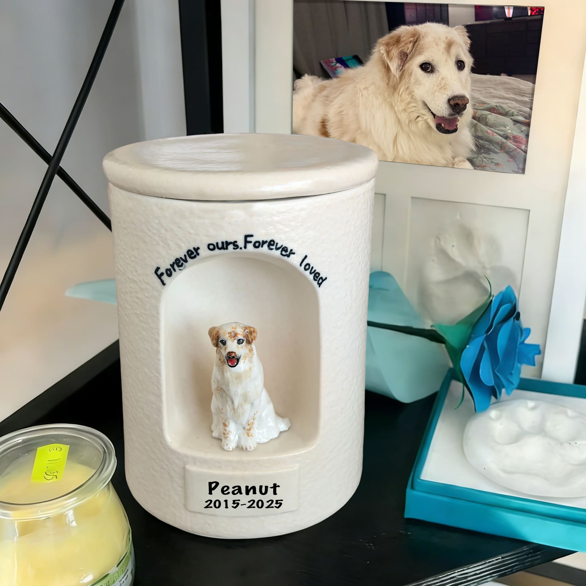 Modern Cylinder Dog Urn for Ashes #CY903