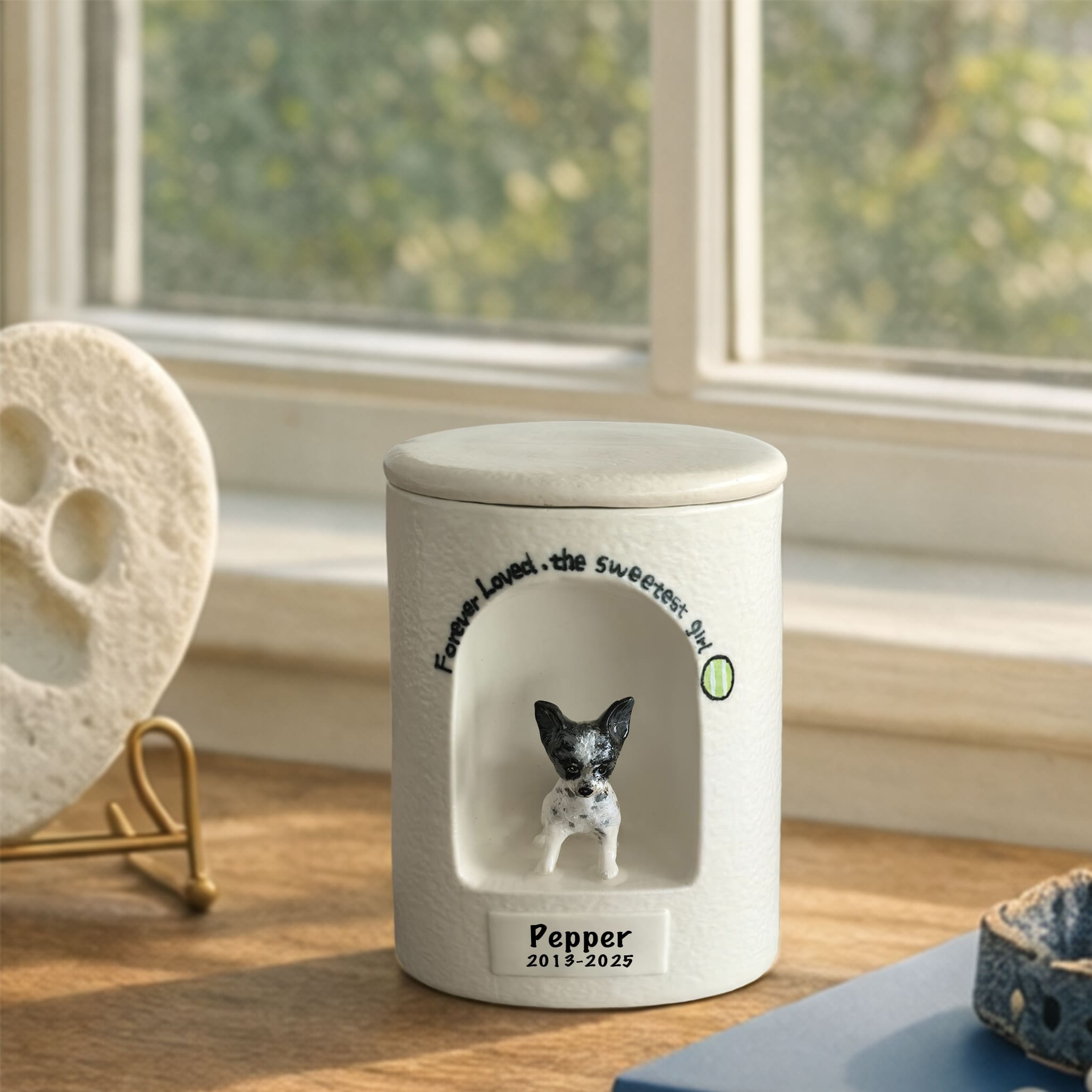 Minimalist Cylinder Pet Urn for Ashes #CY902