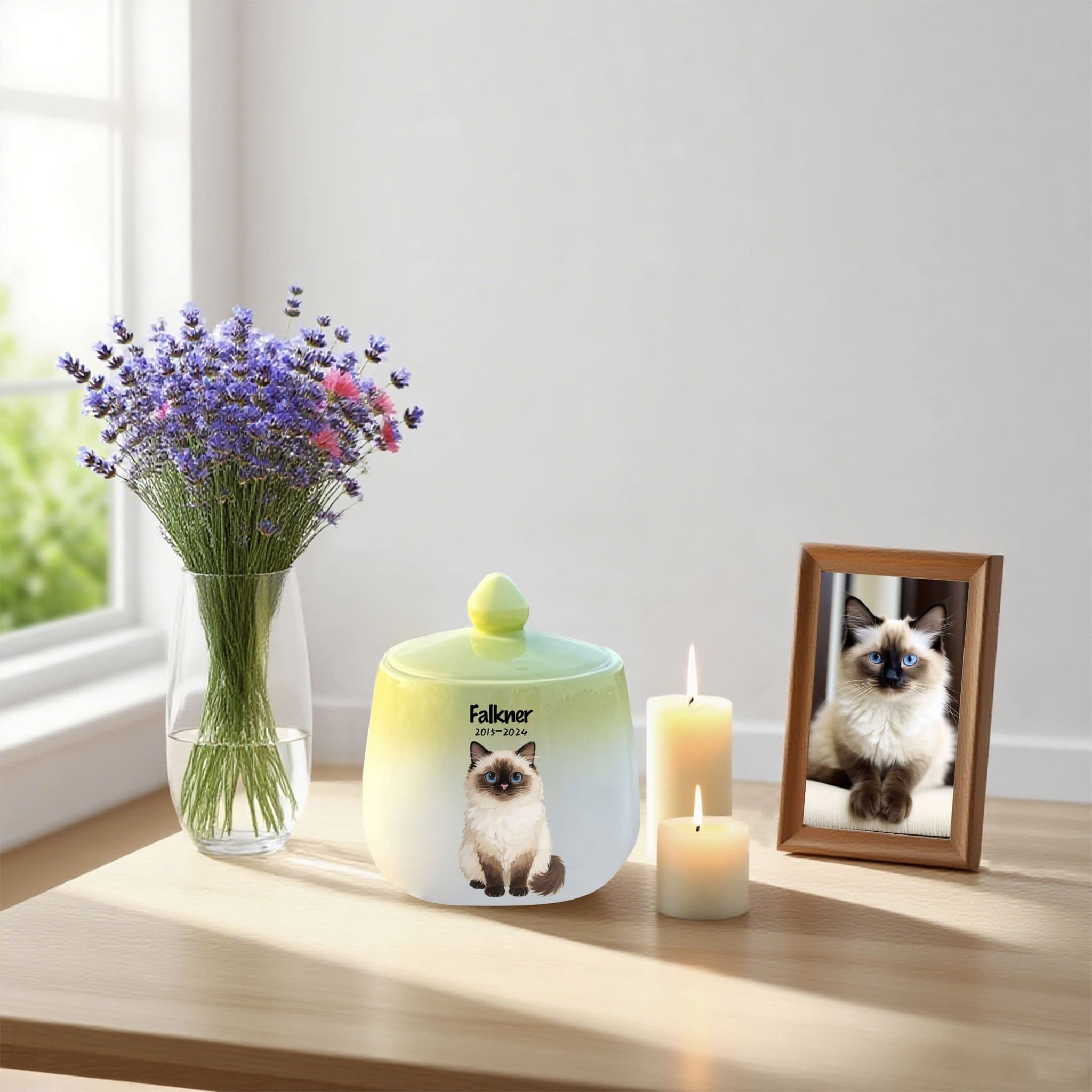 Tailored Siamese Cat Urn: Commemorate Your Dearest Siamese Cat