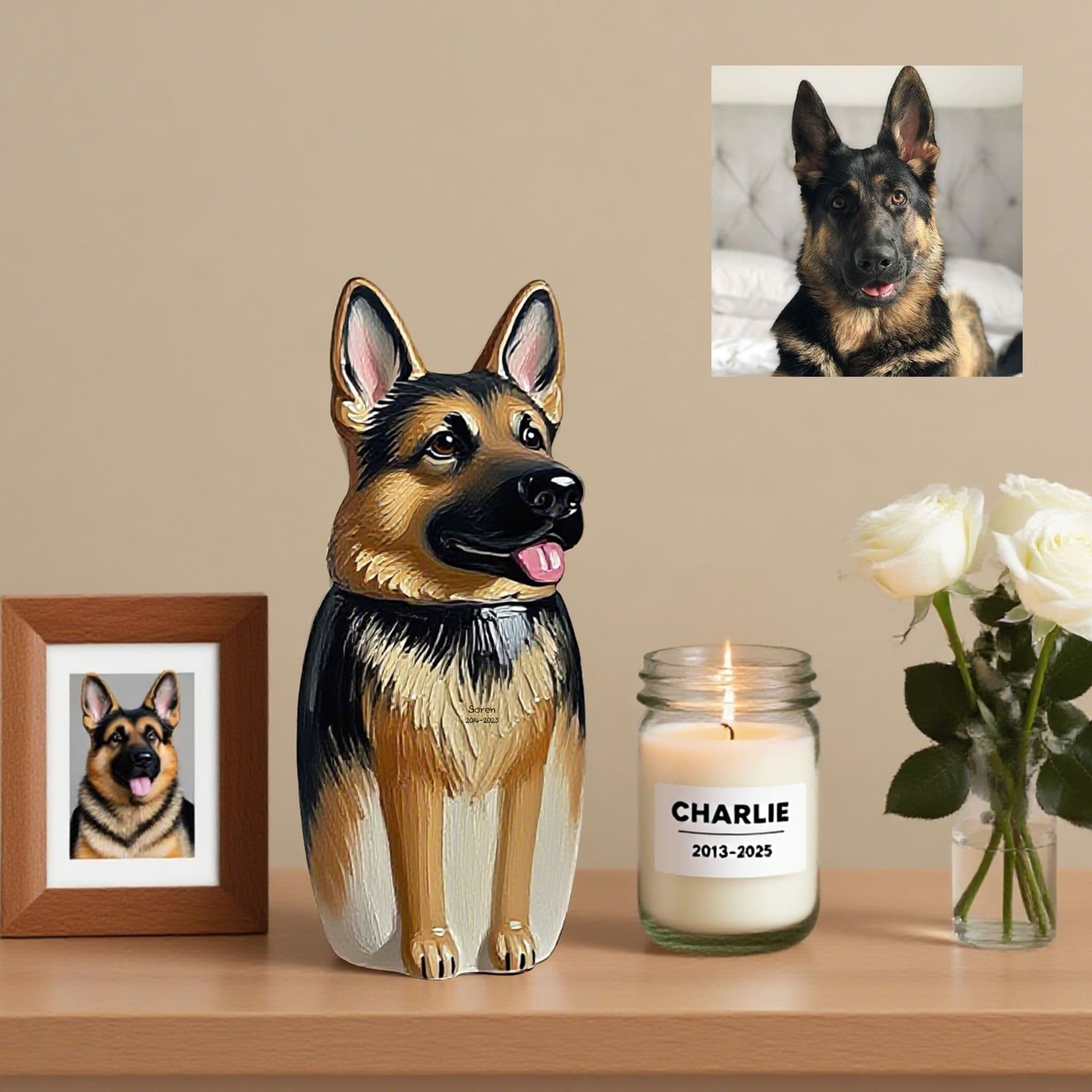 Custom Ceramic Dog Urns - Personalized Pet Portrait Keepsakes, Capturing Your Pet’s Spirit, Always By Your Side