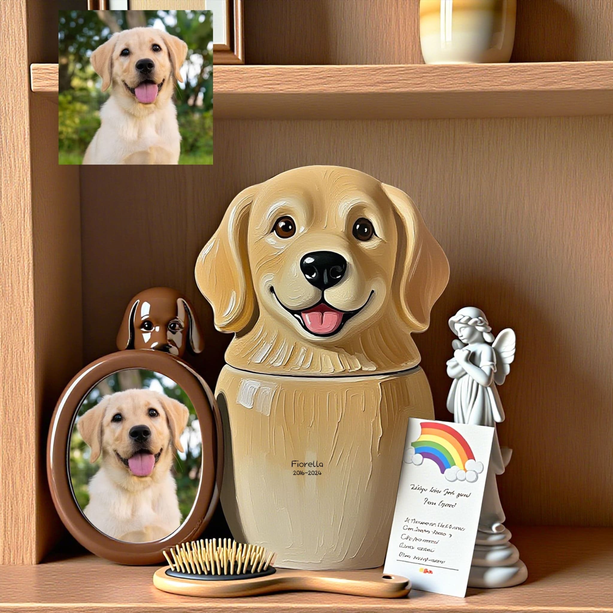 Handmade Ceramic Pet Urns for Ashes | Personalized Pet Portrait Keepsakes, Capturing Your Pet’s Essence