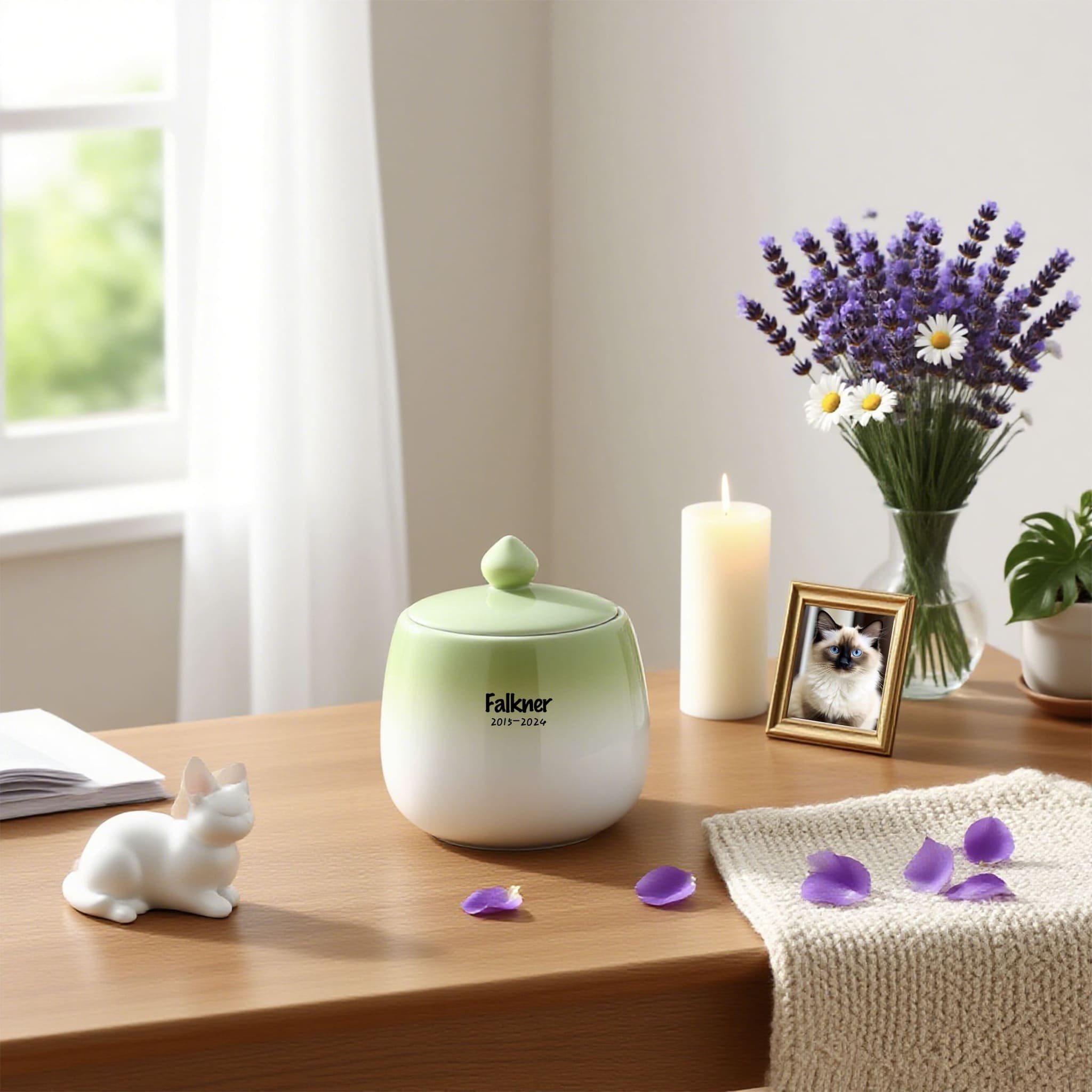 Tailored Siamese Cat Urn: Commemorate Your Dearest Siamese Cat