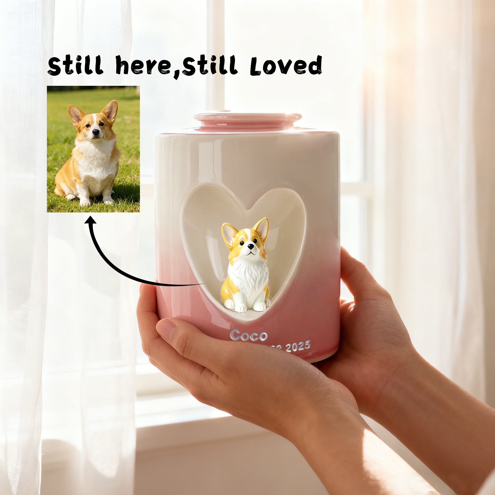 Heart-Shaped Pet Urn 1