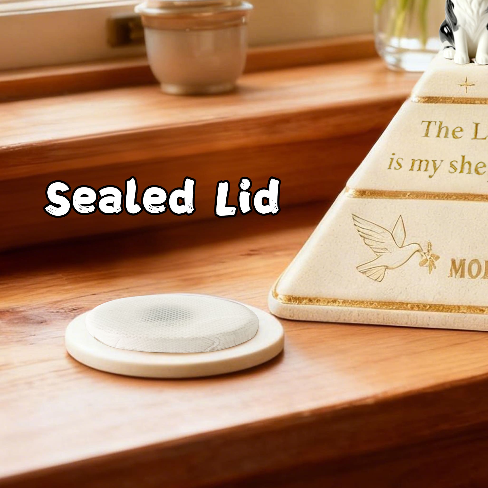 Personalized Pyramid Dog Urn – Custom Pet Ashes Urn with Hand-Sculpted Portrait & Name