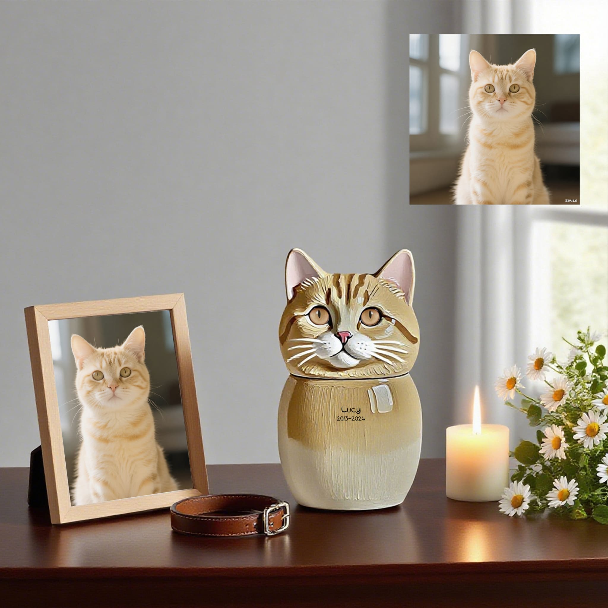Personalised Siamese Cat Pet Urns - Custom Cat Urns with Pictures