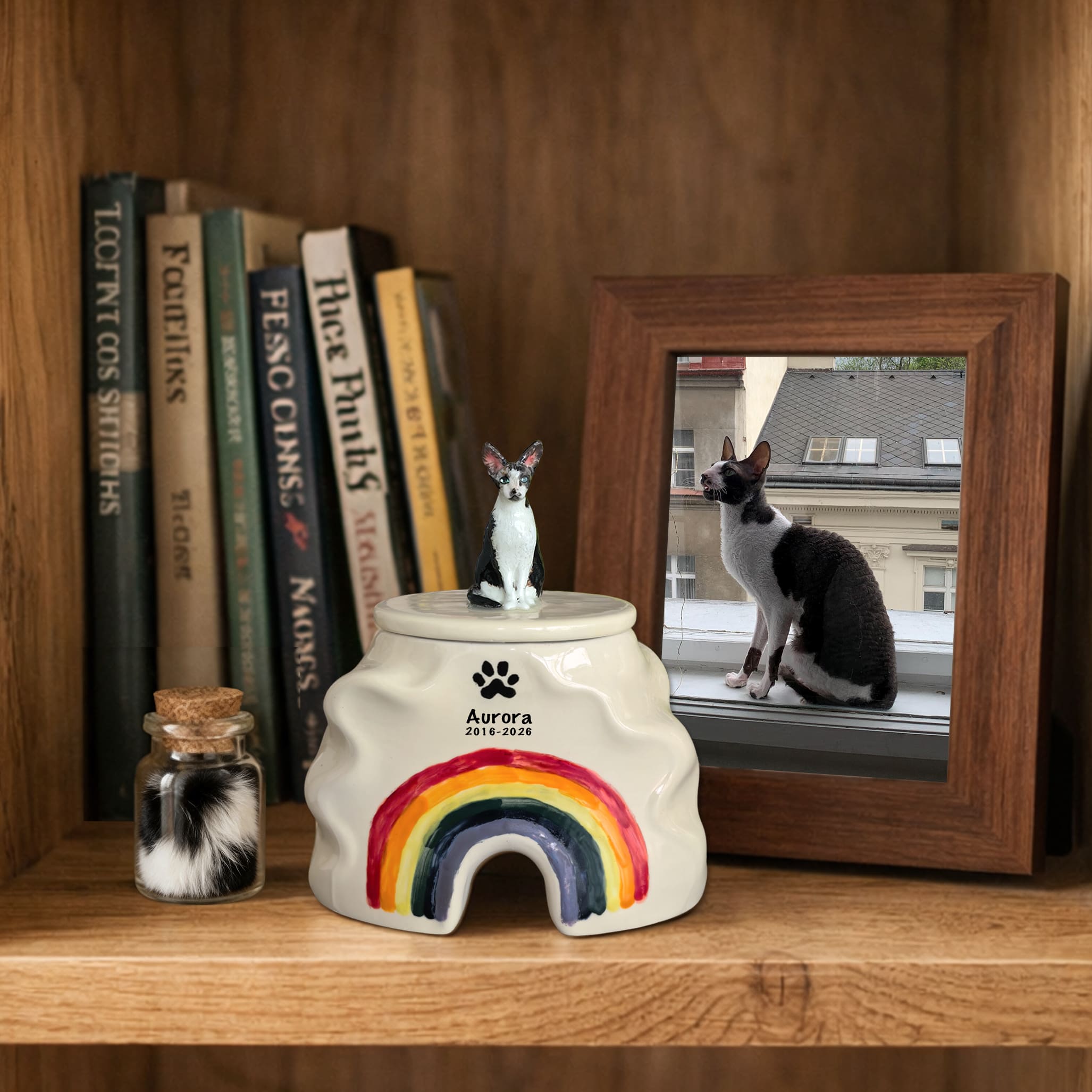 Personalized Cat Urn for Ashes #RB307