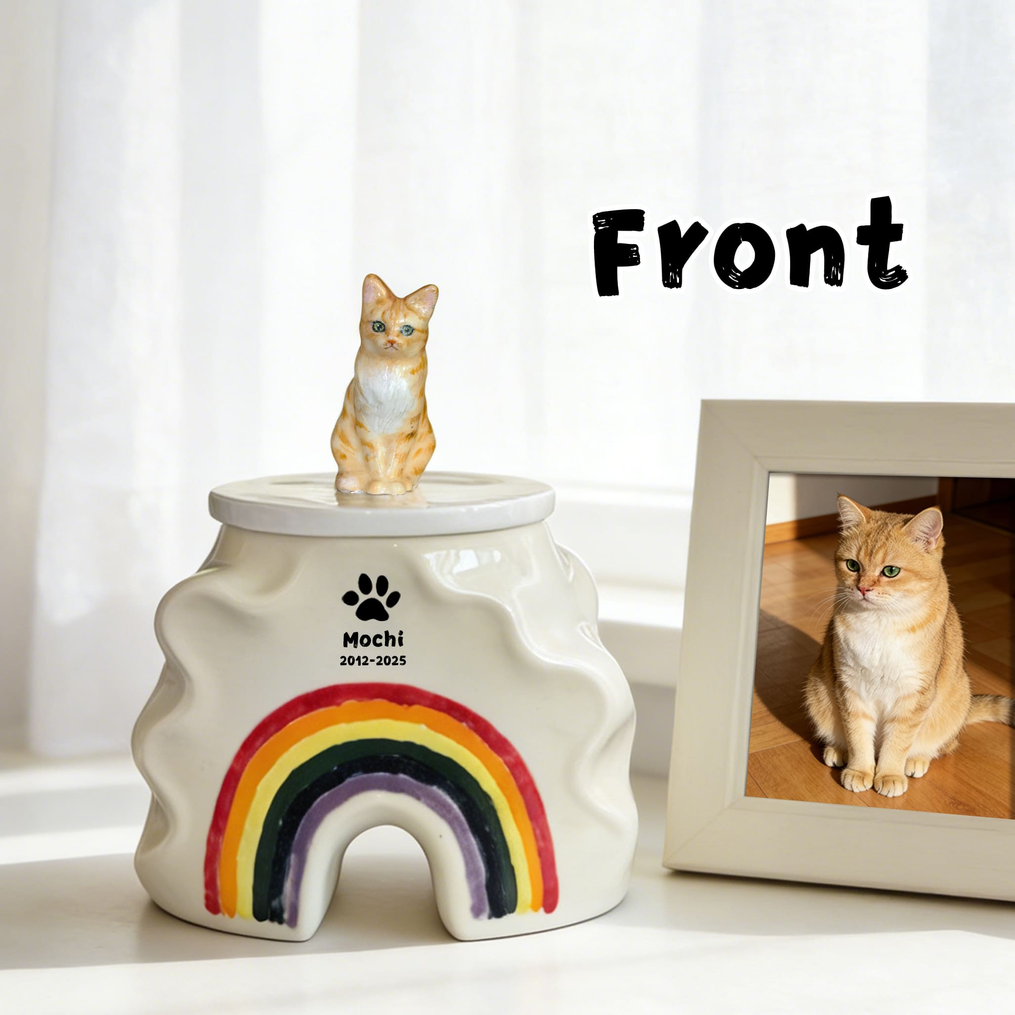 Personalized Cat Urn for Ashes #RB307