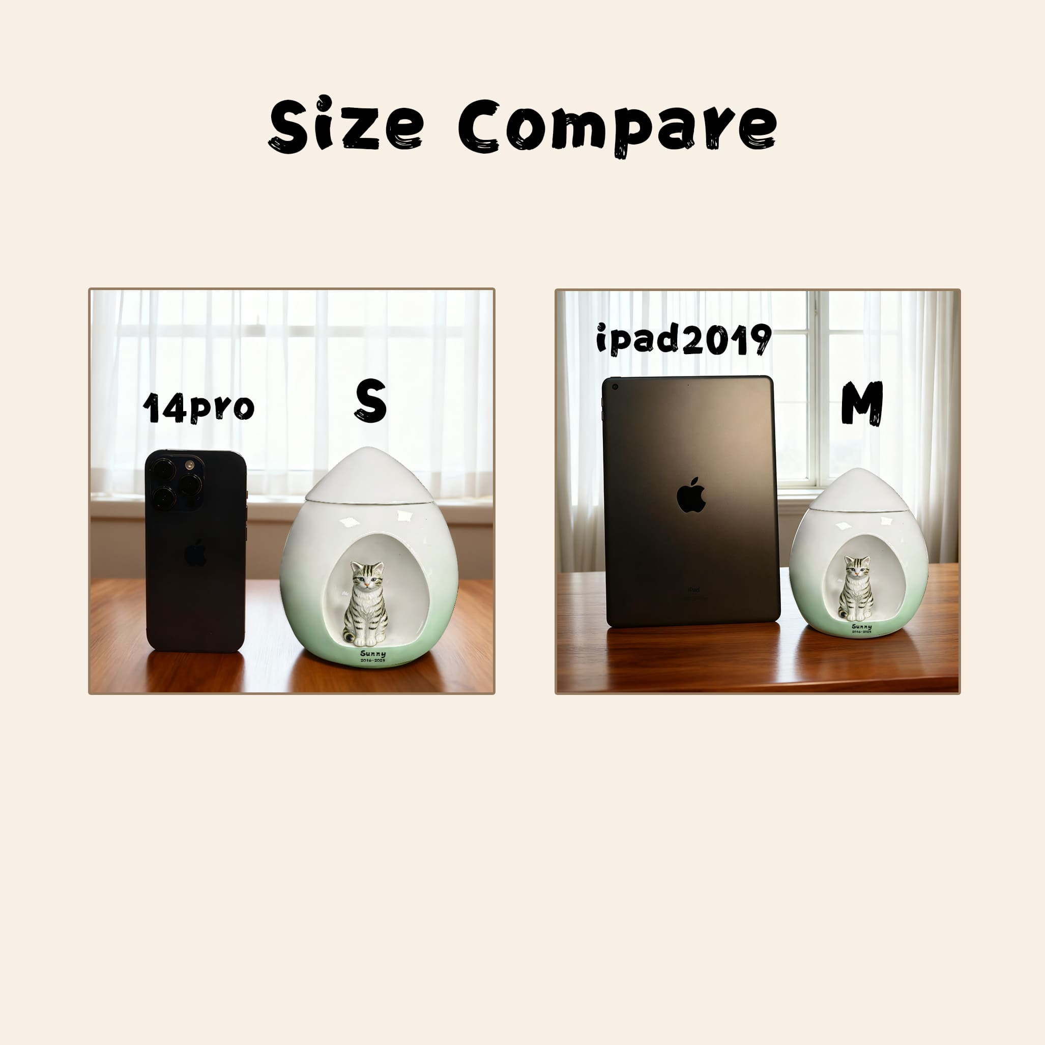 Handmade Ceramic Cat Urn for Ashes