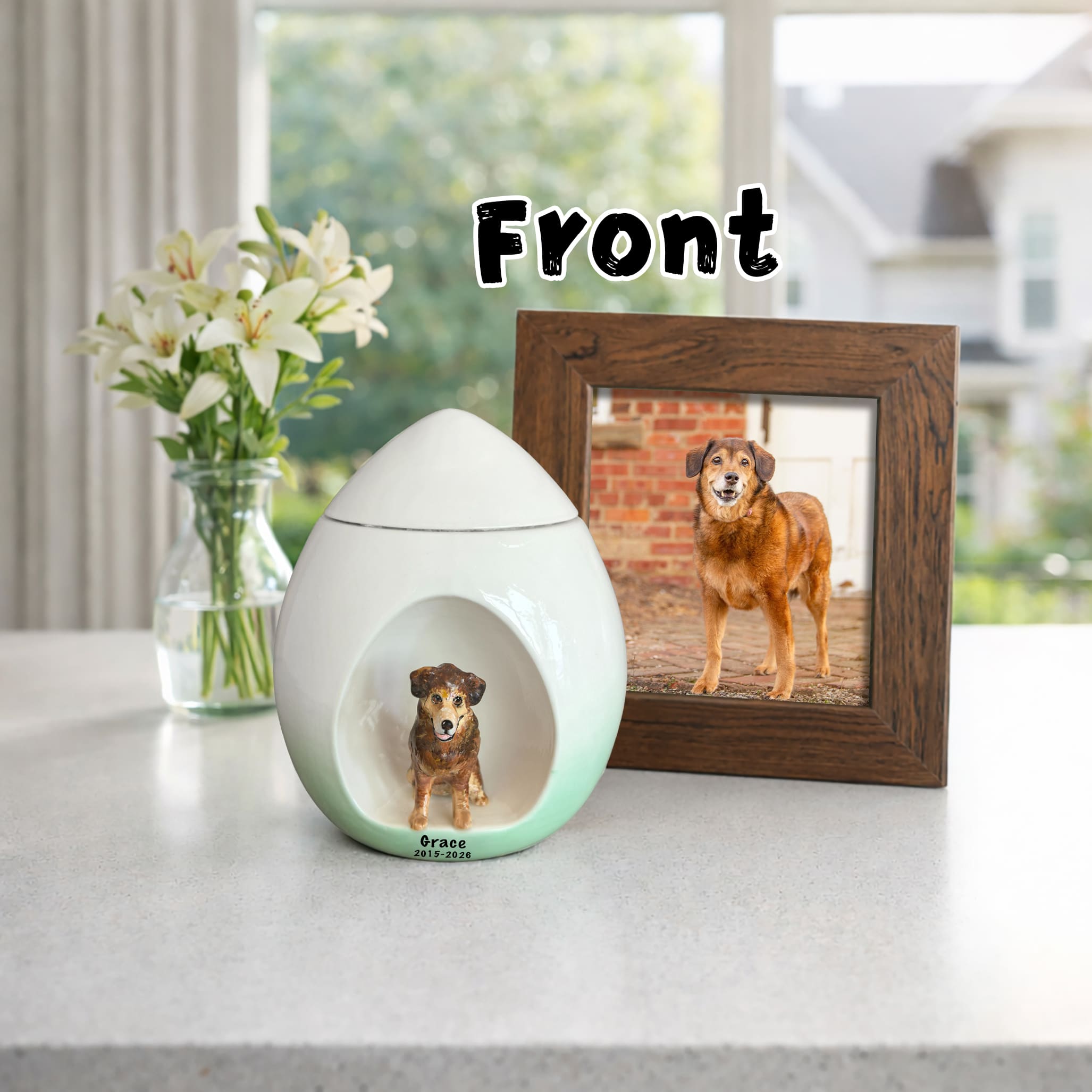 Luxury Teardrop Dog Urn Customisation