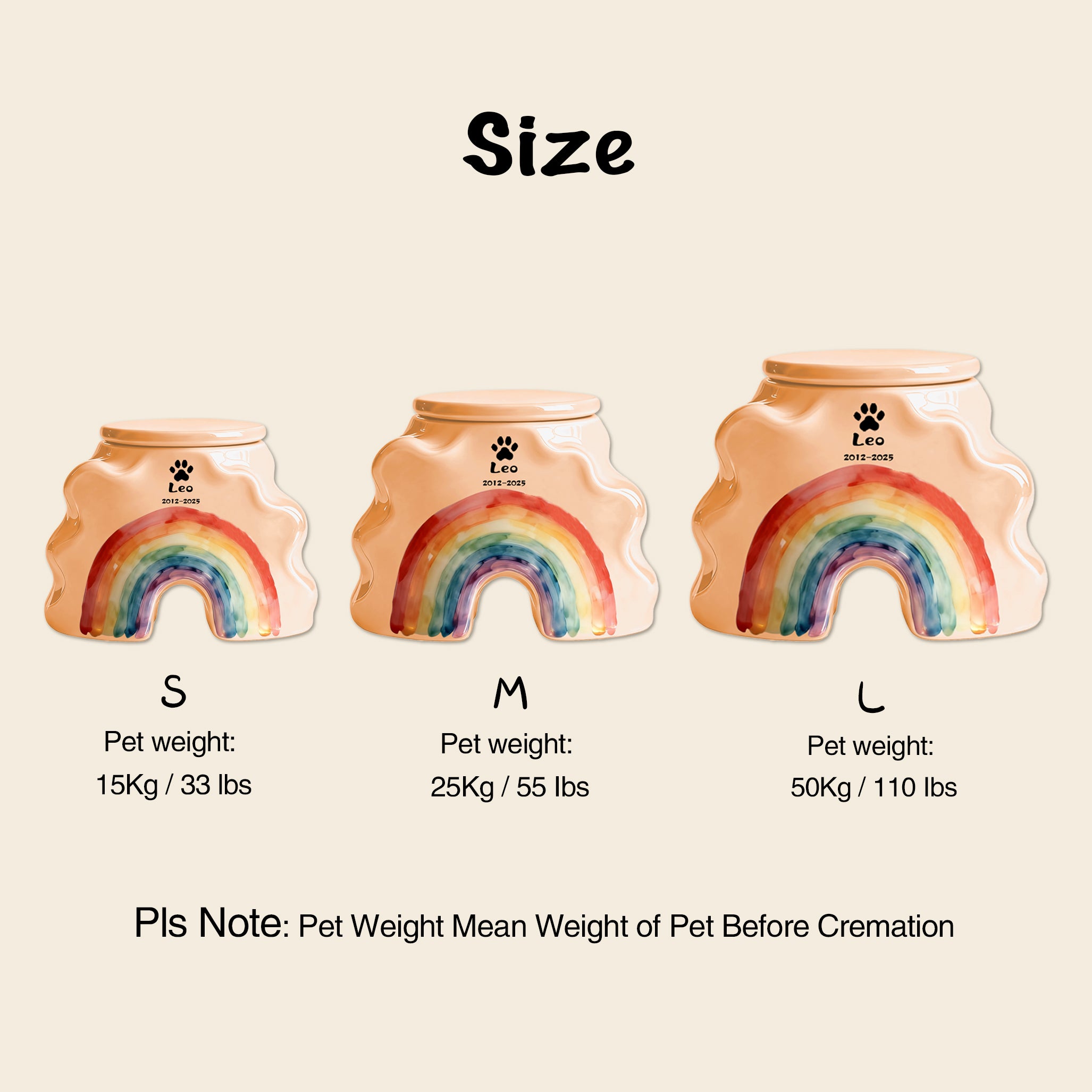 Tailored Dog Resting Urn - Engraved Name & Rainbow Bridge Tribute